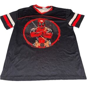 Deadpool Men's Graphic Soccer Jersey Size Medium